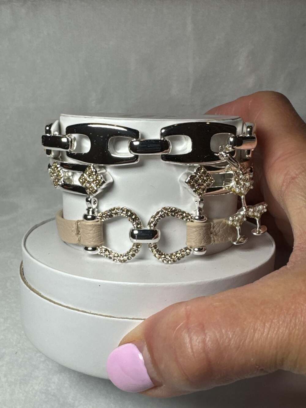 Bomb Party 'Cheers To The Good Life' Silver Plated Stack with Champagne Tower - Picture 3 of 5